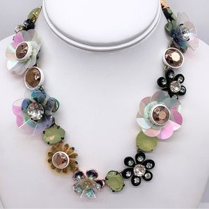 J. Crew Sequin Brulee Flower Necklace